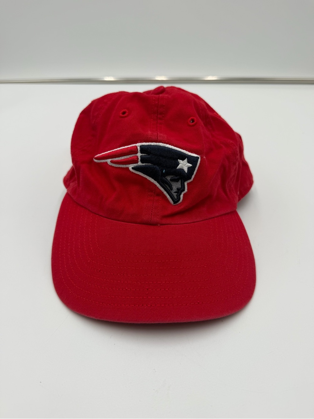 New England PATRIOTS Hat Baseball Ball Cap ADJUSTABLE Red Relaxed Fit 3D Logo